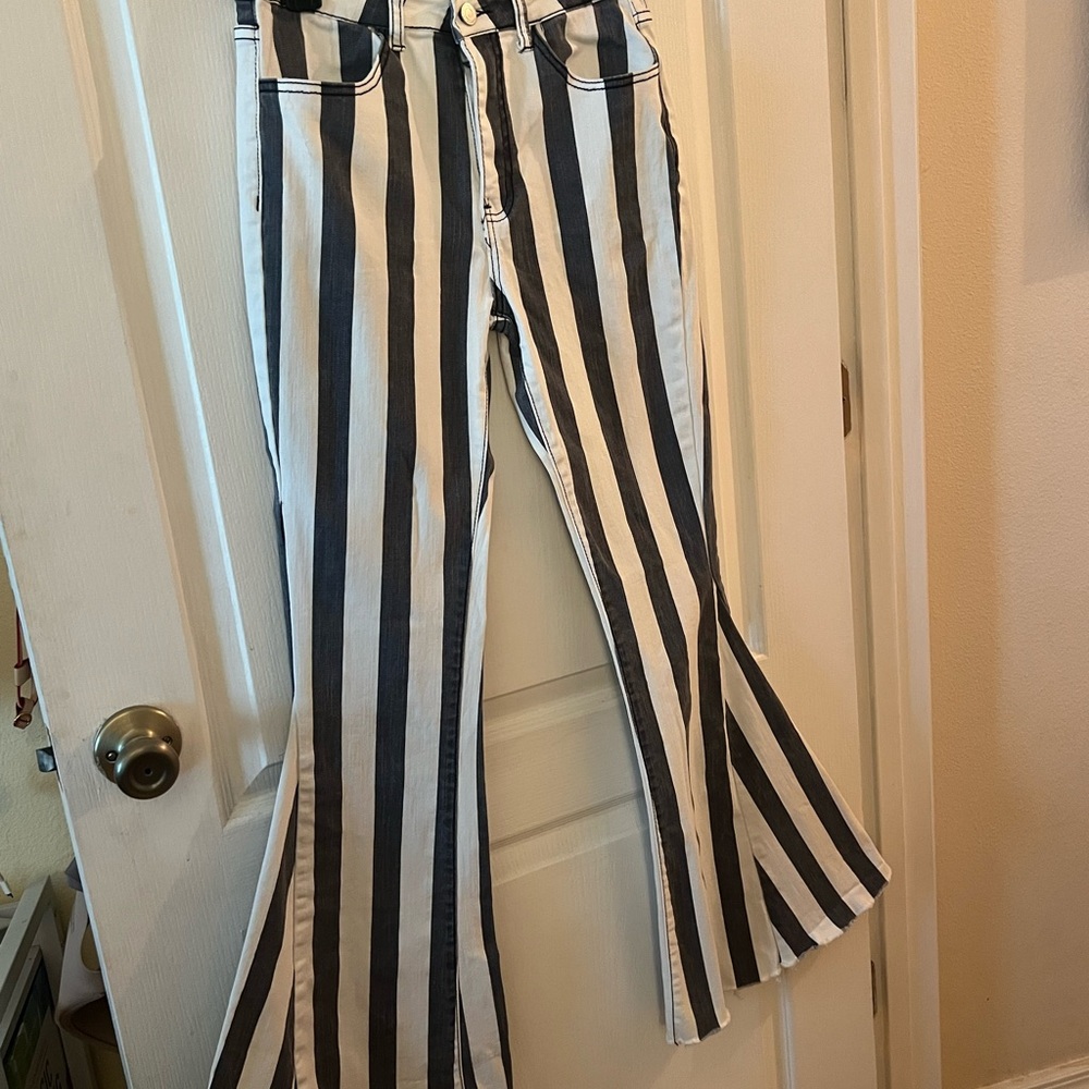 Striped Flare Pants